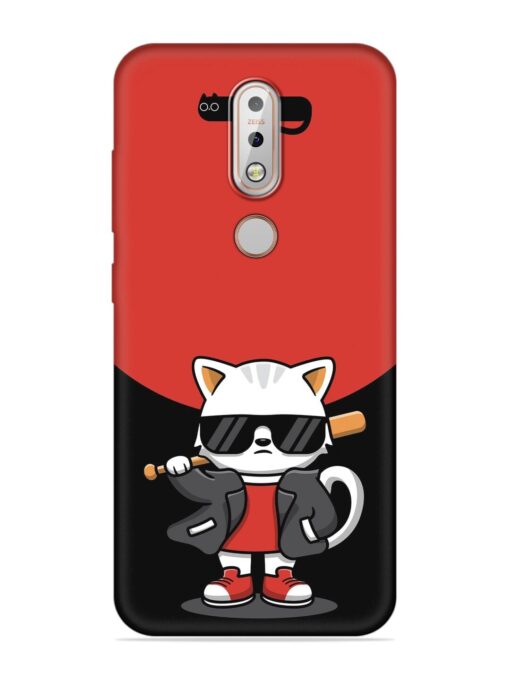 Cool Little Bear Cartoon Embossed Soft Silicone Case for Nokia 7.1 Zapvi