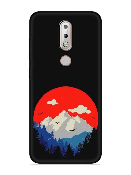 Mountain Abstract Embossed Soft Silicone Case for Nokia 7.1 Zapvi