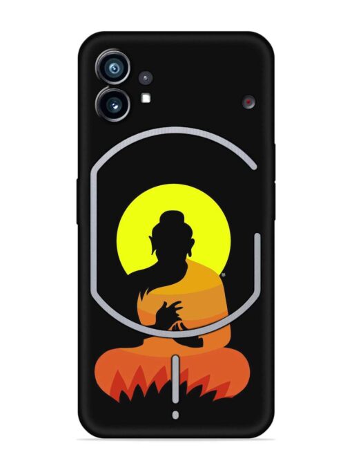 Buddha Art Black Embossed Soft Silicone Case for Nothing Phone 1 Zapvi