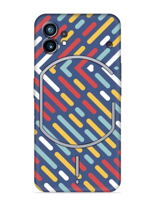 Colored Lines Embossed Soft Silicone Case for Nothing Phone 1 Zapvi