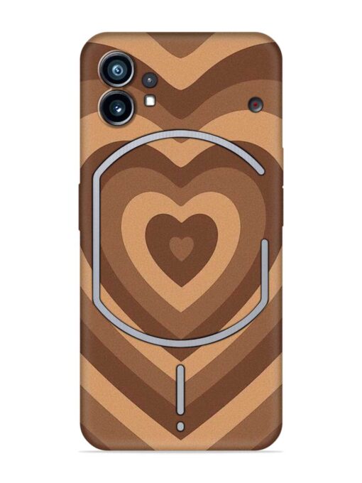 Brown Heart Embossed Soft Silicone Case for Nothing Phone 1 Zapvi