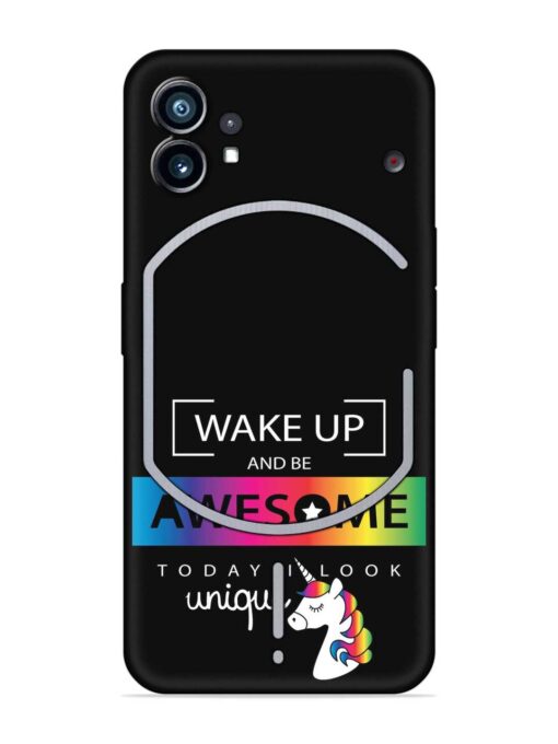 Inspirational Quote Unicorn Embossed Soft Silicone Case for Nothing Phone 1 Zapvi