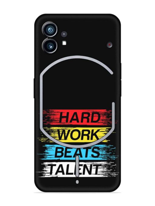 Hard Work Beats Embossed Soft Silicone Case for Nothing Phone 1 Zapvi