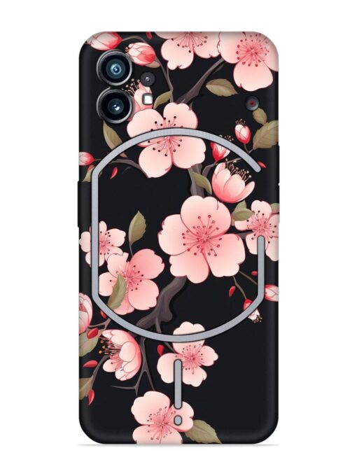 Cherry Blossom Embossed Soft Silicone Case for Nothing Phone 1 Zapvi