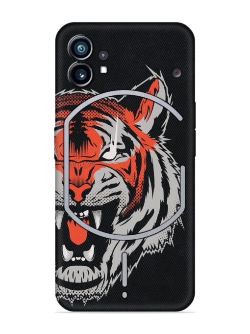 Tiger Aggression Embossed Soft Silicone Case for Nothing Phone 1 Zapvi