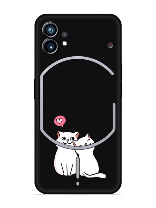 Cute Loving Cats Embossed Soft Silicone Case for Nothing Phone 1 Zapvi