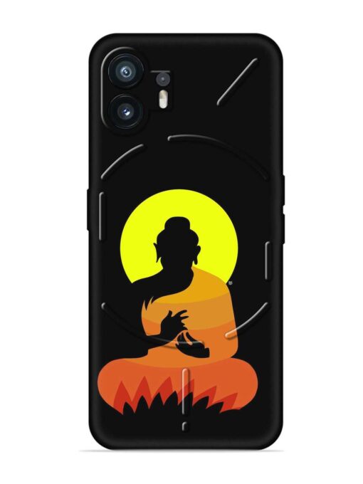 Buddha Art Black Embossed Soft Silicone Case for Nothing Phone 2 Zapvi