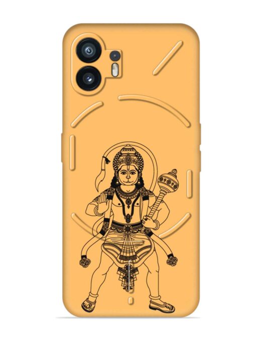 Indian God Hanuman Embossed Soft Silicone Case for Nothing Phone 2 Zapvi