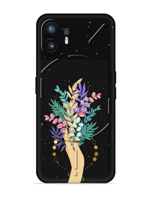 Flower On Hand Embossed Soft Silicone Case for Nothing Phone 2 Zapvi