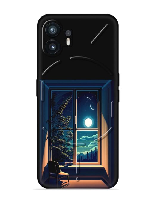 Night View At Window Embossed Soft Silicone Case for Nothing Phone 2 Zapvi