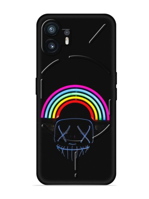 Mask Rainbow Embossed Soft Silicone Case for Nothing Phone 2 Zapvi