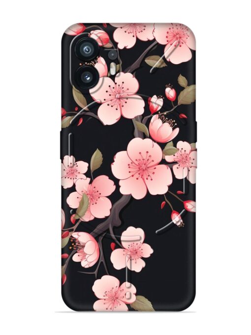 Cherry Blossom Embossed Soft Silicone Case for Nothing Phone 2 Zapvi