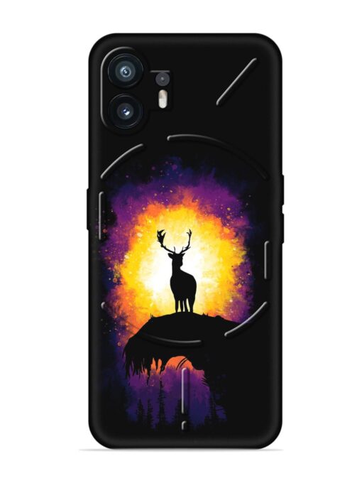 Elk Animal Art Embossed Soft Silicone Case for Nothing Phone 2 Zapvi