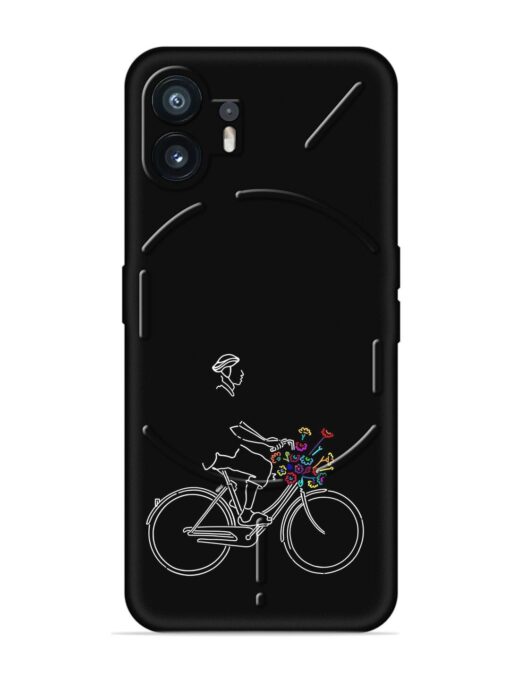 Minimalist Cycle Art Embossed Soft Silicone Case for Nothing Phone 2 Zapvi