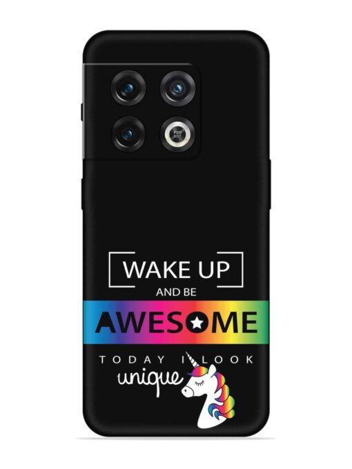 Inspirational Quote Unicorn Embossed Soft Silicone Case for Oneplus 10 Pro (5G) Zapvi