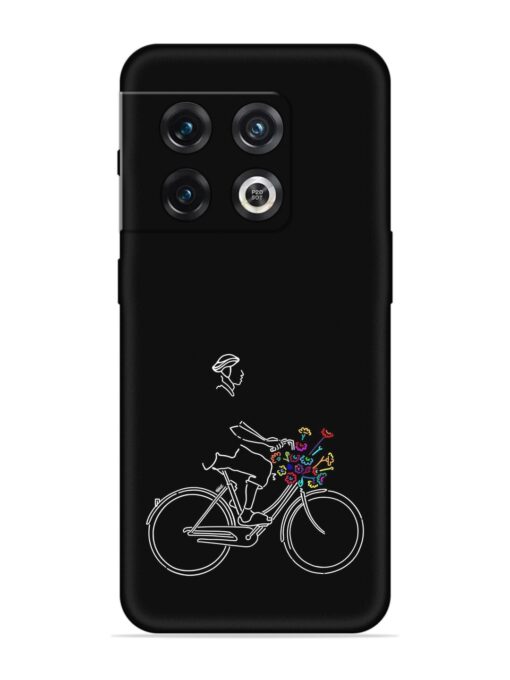 Minimalist Cycle Art Embossed Soft Silicone Case for Oneplus 10 Pro (5G) Zapvi