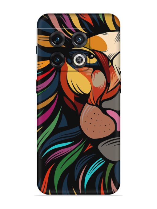 Trippy Lion Art Embossed Soft Silicone Case for Oneplus 10 Pro (5G) Zapvi