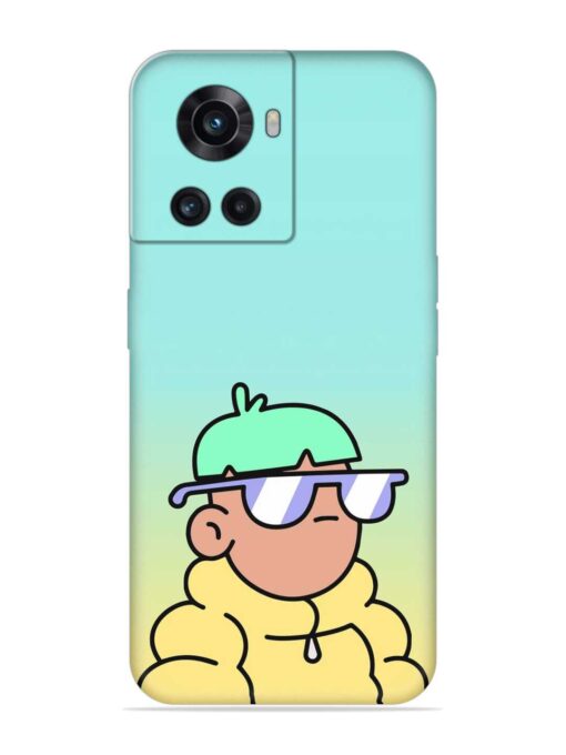 Doodles Cool Character Embossed Soft Silicone Case for Oneplus 10R (5G) Zapvi