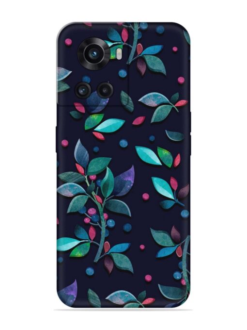 Decorative Watercolor Flower Embossed Soft Silicone Case for Oneplus 10R (5G) Zapvi