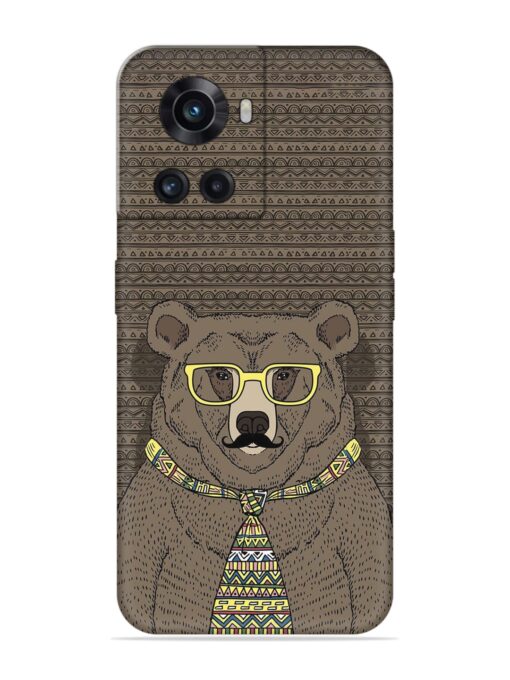 Grizzly Bear Embossed Soft Silicone Case for Oneplus 10R (5G) Zapvi