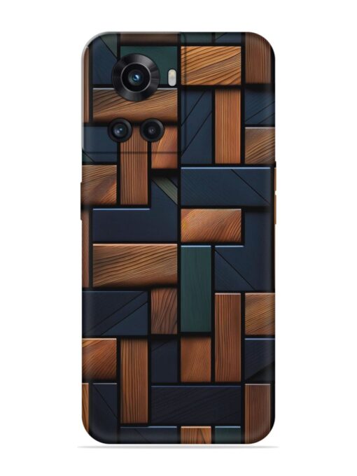 Wooden Background Cubes Embossed Soft Silicone Case for Oneplus 10R (5G) Zapvi