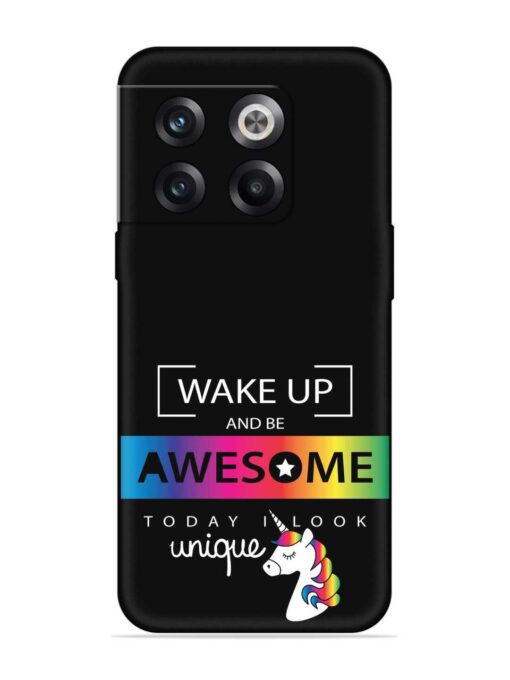 Inspirational Quote Unicorn Embossed Soft Silicone Case for Oneplus 10T (5G) Zapvi