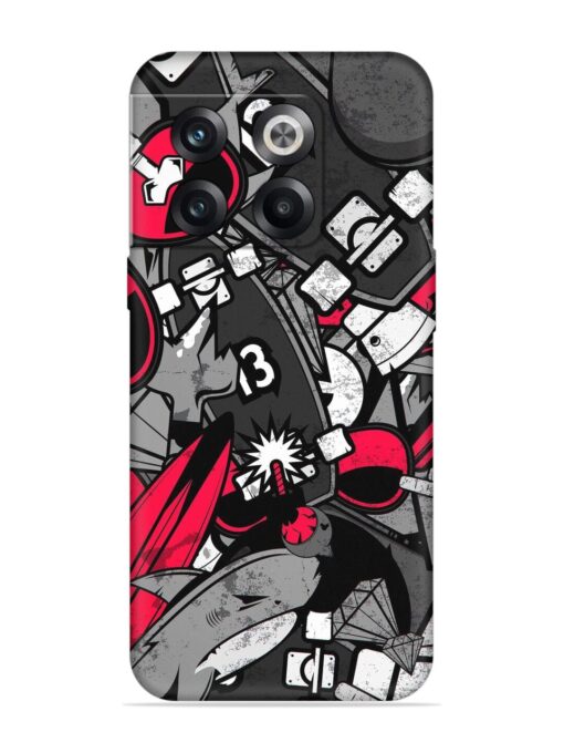 Fictional Doodle Embossed Soft Silicone Case for Oneplus 10T (5G) Zapvi