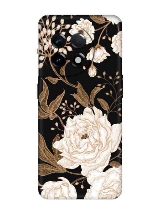 Peonies Roses Floral Embossed Soft Silicone Case for Oneplus 11R (5G) Zapvi