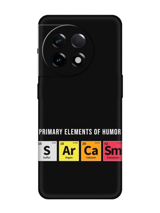 Primary Elements Humor Embossed Soft Silicone Case for Oneplus 11R (5G) Zapvi