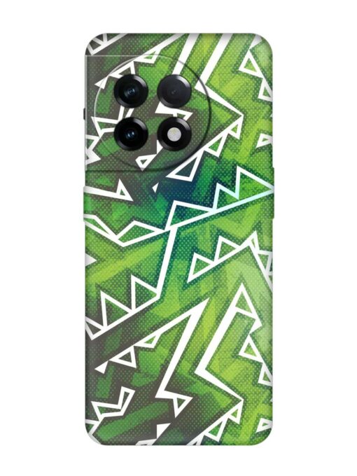 Green Graffiti Seamless Embossed Soft Silicone Case for Oneplus 11R (5G) Zapvi