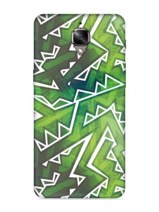 Green Graffiti Seamless Embossed Soft Silicone Case for Oneplus 3 Zapvi