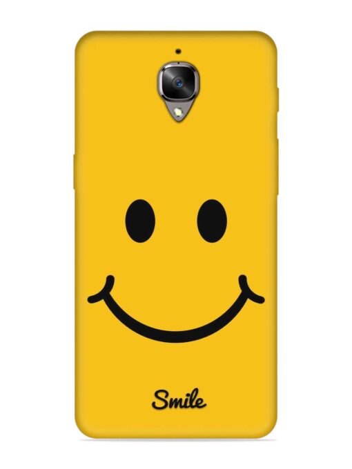 Yellow Smiley Embossed Soft Silicone Case for Oneplus 3T Zapvi