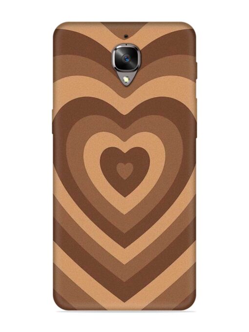 Brown Heart Embossed Soft Silicone Case for Oneplus 3T Zapvi