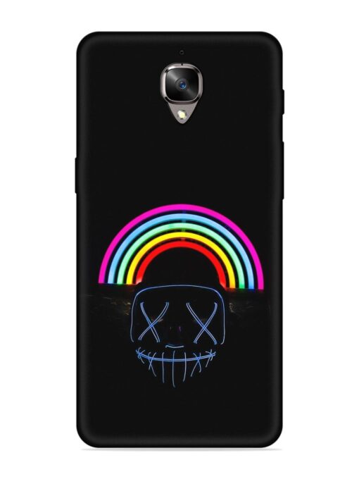 Mask Rainbow Embossed Soft Silicone Case for Oneplus 3T Zapvi