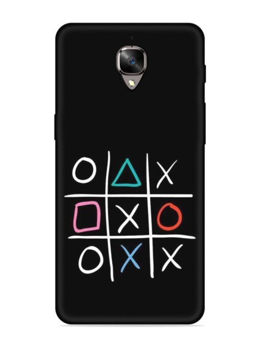 Super Neon Tic-Tac-Toe Embossed Soft Silicone Case for Oneplus 3T Zapvi