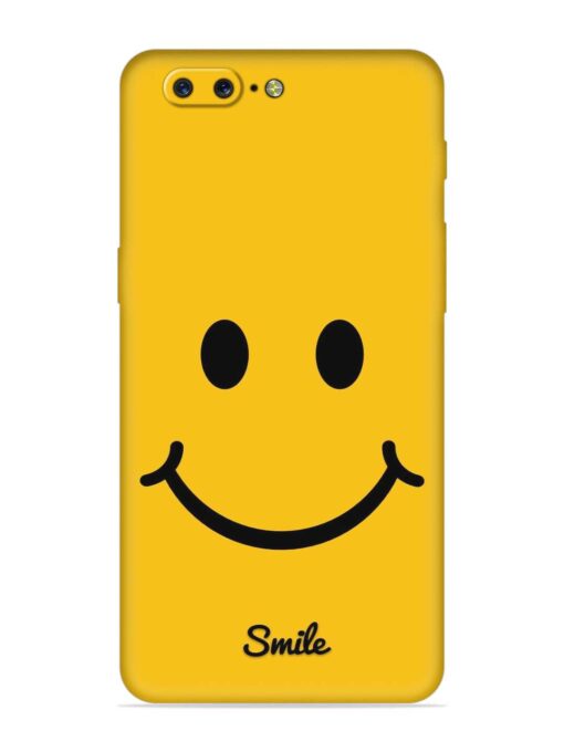 Yellow Smiley Embossed Soft Silicone Case for Oneplus 5 Zapvi