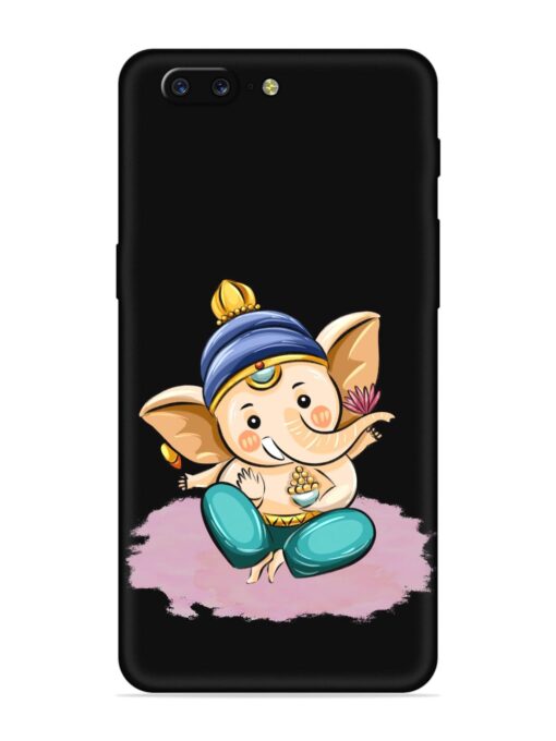 Bal Ganesh Vector Art Embossed Soft Silicone Case for Oneplus 5 Zapvi