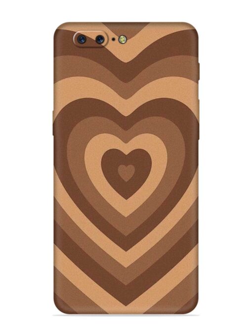 Brown Heart Embossed Soft Silicone Case for Oneplus 5 Zapvi