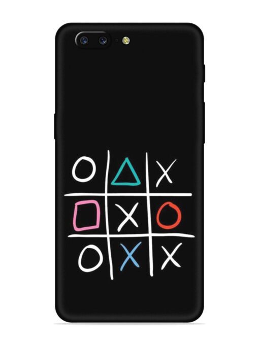 Super Neon Tic-Tac-Toe Embossed Soft Silicone Case for Oneplus 5 Zapvi