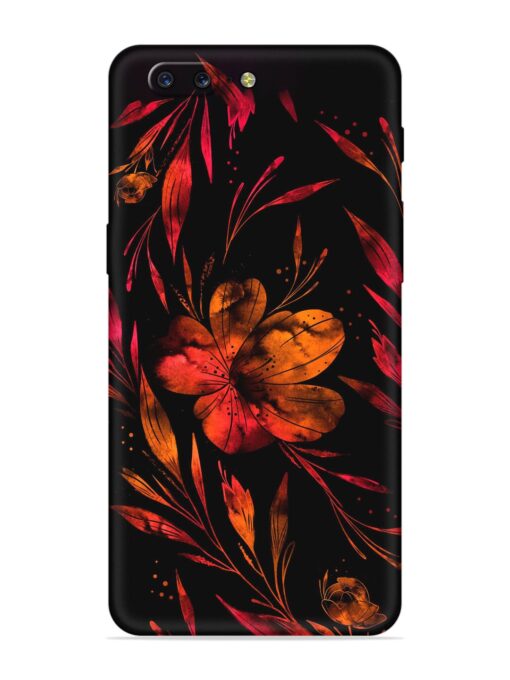 Red Flower Painting Embossed Soft Silicone Case for Oneplus 5 Zapvi