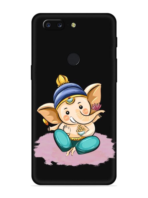 Bal Ganesh Vector Art Embossed Soft Silicone Case for Oneplus 5T Zapvi