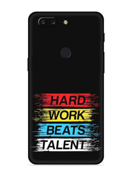 Hard Work Beats Embossed Soft Silicone Case for Oneplus 5T Zapvi