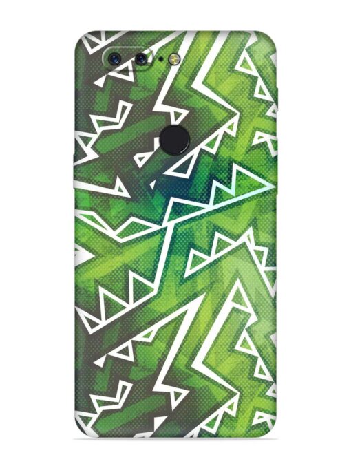 Green Graffiti Seamless Embossed Soft Silicone Case for Oneplus 5T Zapvi