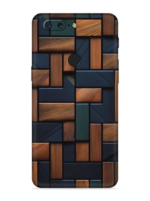 Wooden Background Cubes Embossed Soft Silicone Case for Oneplus 5T Zapvi