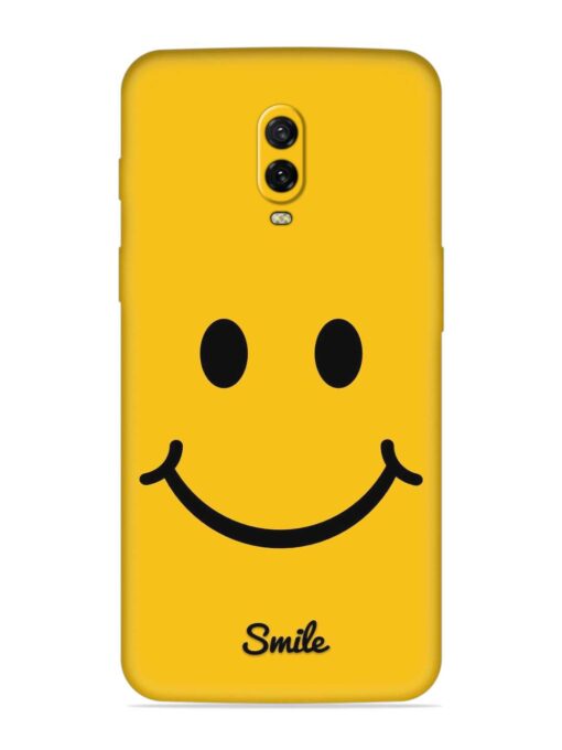 Yellow Smiley Embossed Soft Silicone Case for Oneplus 6T Zapvi