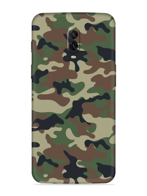 Army Military Camouflage Dark Green Embossed Soft Silicone Case for Oneplus 6T Zapvi