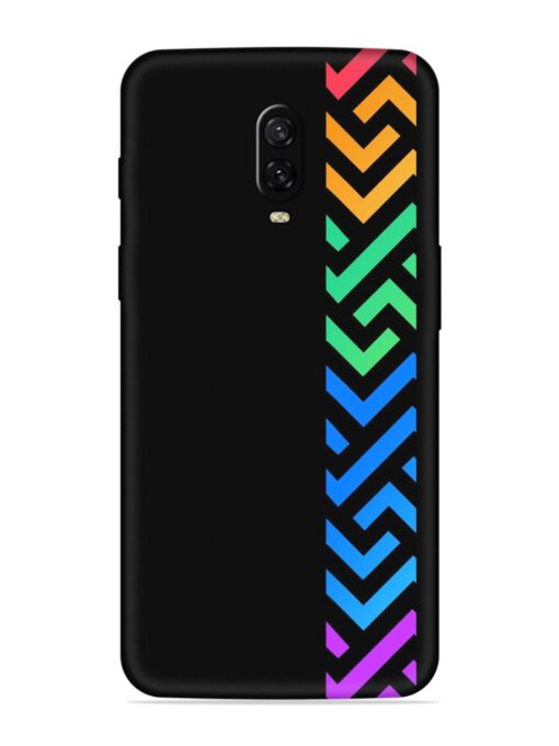 Colorshape Stripes Embossed Soft Silicone Case for Oneplus 6T Zapvi