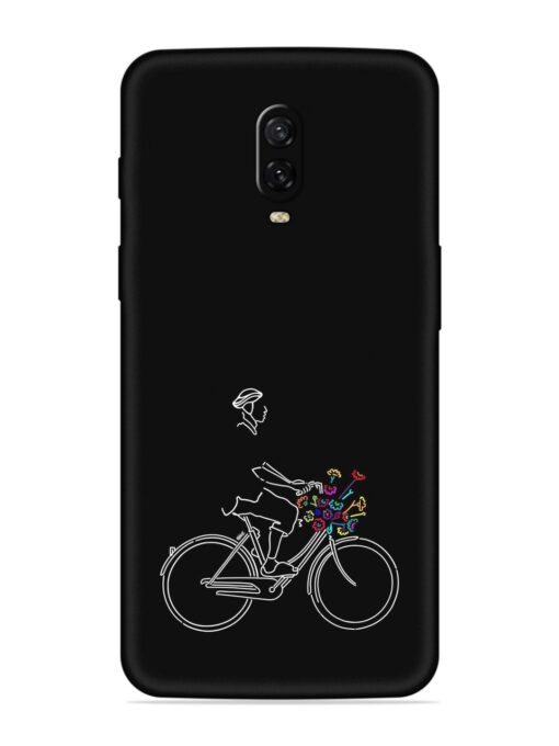 Minimalist Cycle Art Embossed Soft Silicone Case for Oneplus 6T Zapvi