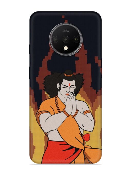 Shree Ram Vector Embossed Soft Silicone Case for Oneplus 7T Zapvi