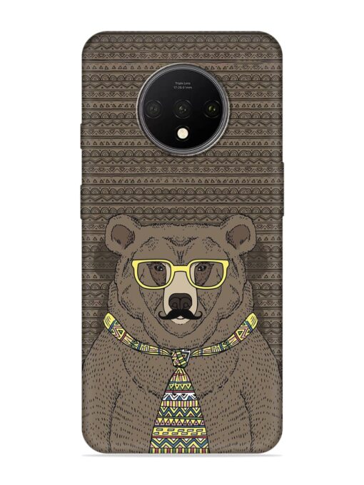 Grizzly Bear Embossed Soft Silicone Case for Oneplus 7T Zapvi